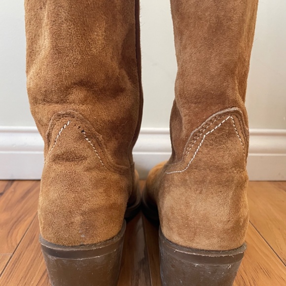 Vintage Wolverine | 1979 Harvest Wheat Suede Cowboy Western Boot 8.5 M Vibram - Picture 9 of 16
